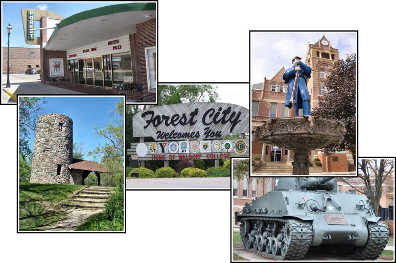 forest city iowa to minneapolis airport to binford nd